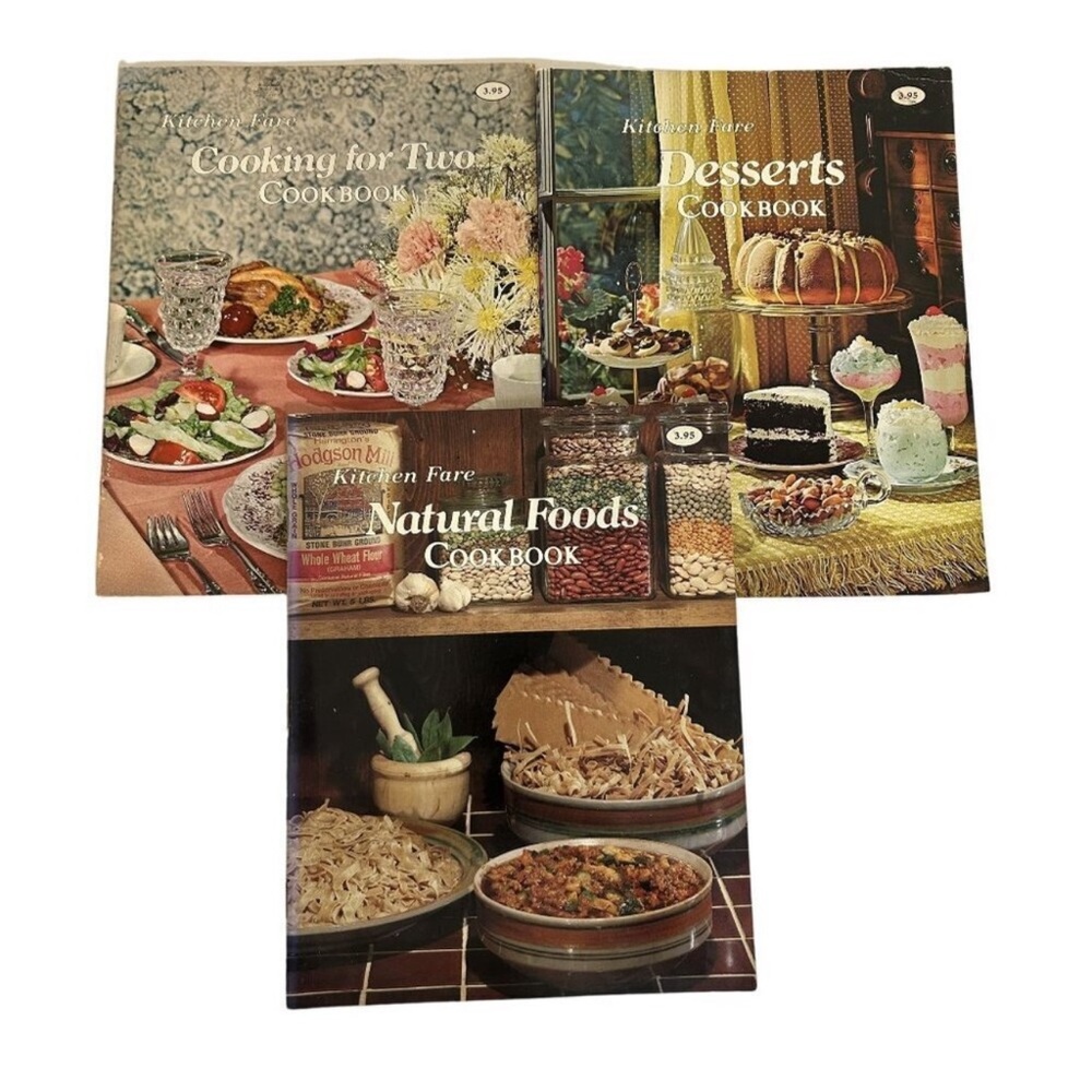 Lot of 3 Vintage 1980 Kitchen Fare Paperback Cookbooks